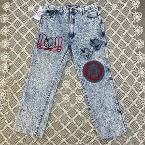 Vintage 90s Upcycled acid wash jeans
